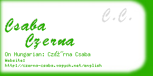 csaba czerna business card